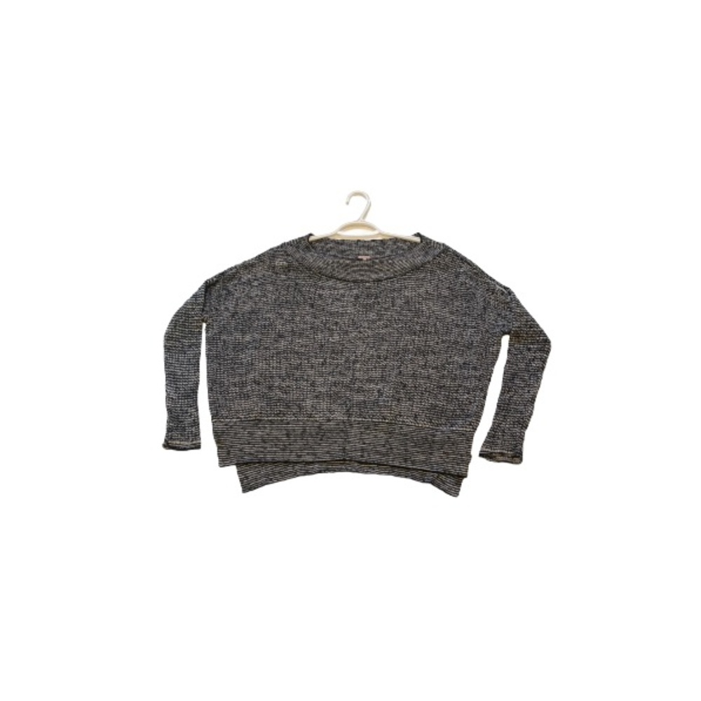 Free People Black and White Cropped Sweater - Women’s Size Small